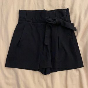 Navy blue high waist shorts